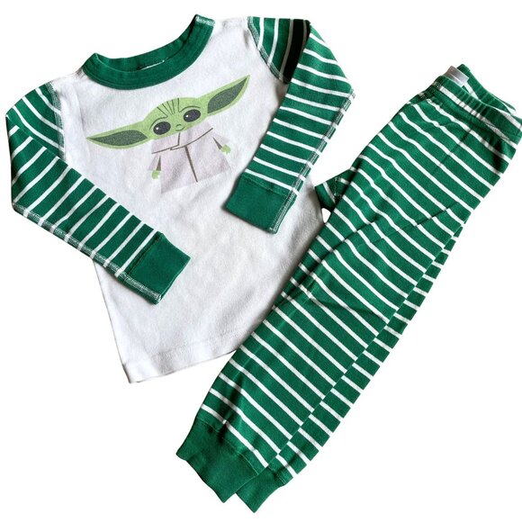 Hanna Andersson X Star Wars Grogu Organic Long John PJs Pajamas Set - Size 3T - Picture 1 of 9